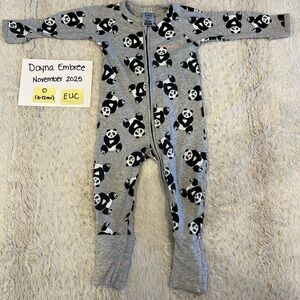 Bonds wondersuit Gray Panda Print Kids zippy trail